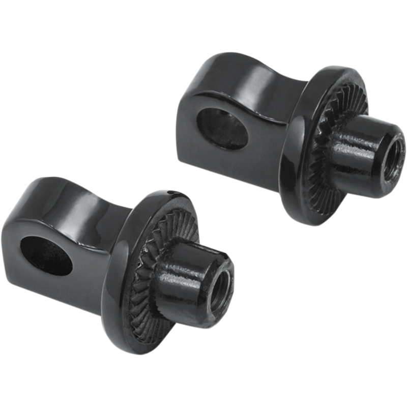 Küryakyn 8888 Gloss Black Splined Male Mount Footpeg Adapter (set of 2)