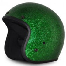 Load image into Gallery viewer, Classic Green Metal Flake 3/4&quot; Helmet
